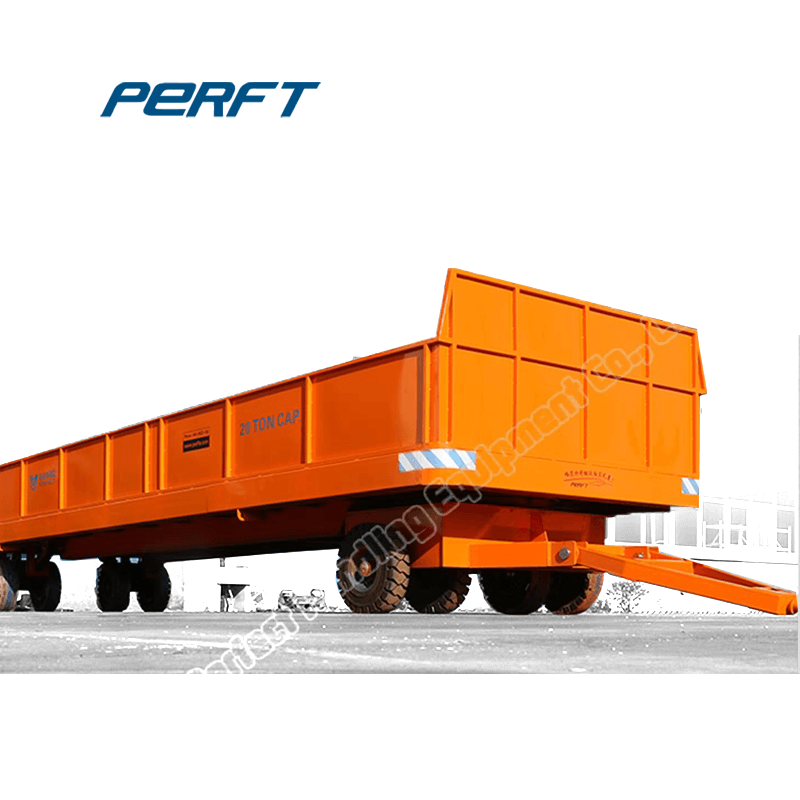 Battery Four Wheels Steering Transport Trailer for Cargo Carrier